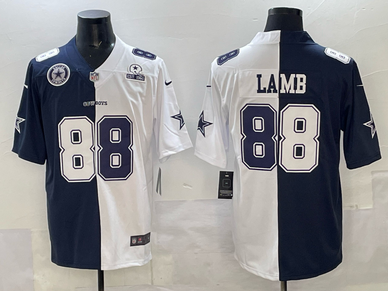 Men 2025 Dallas Cowboys #88 Lamb Blue white Nike Limited NFL Jersey 002